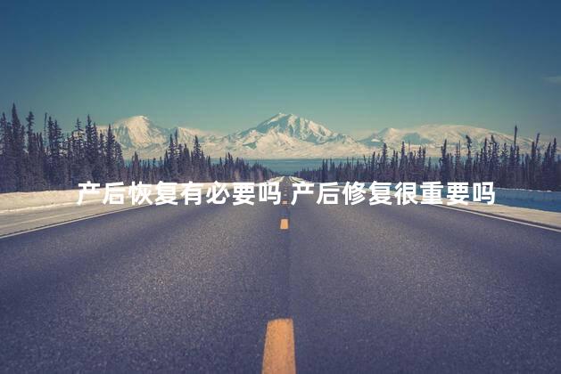 产后恢复有必要吗 产后修复很重要吗